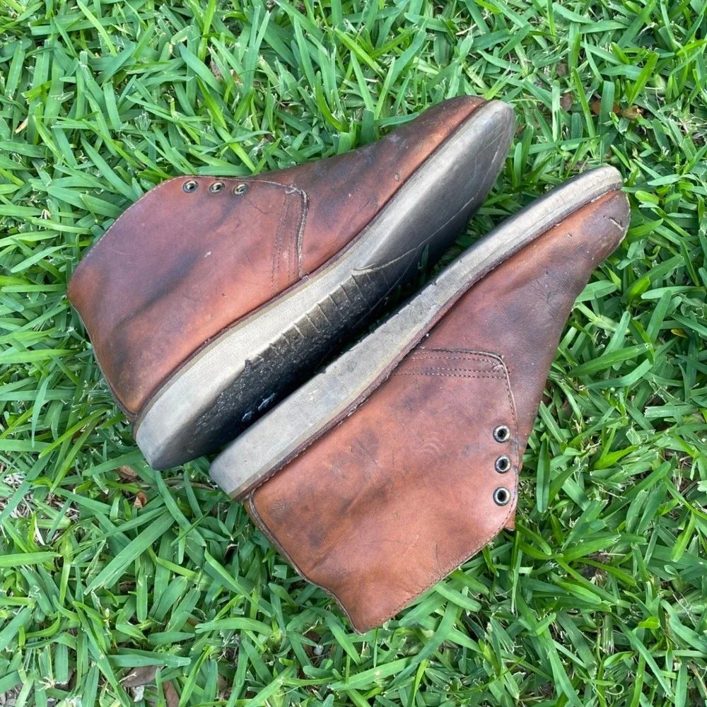 Red Wing Heritage Work Chukka Leather Boots Mens 10 D Copper Brown Made in USA